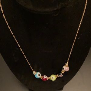 COPY - 18 k gold filling 1pm gold chain all seeing eyes Necklace.